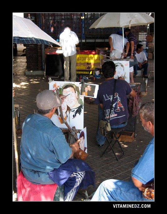 Bejaia - Les artistes peintres de la place Gueydon
