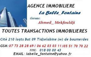 vente terrain,appartement,villa; toutes  bien  immobiliere  w de  boumerdes