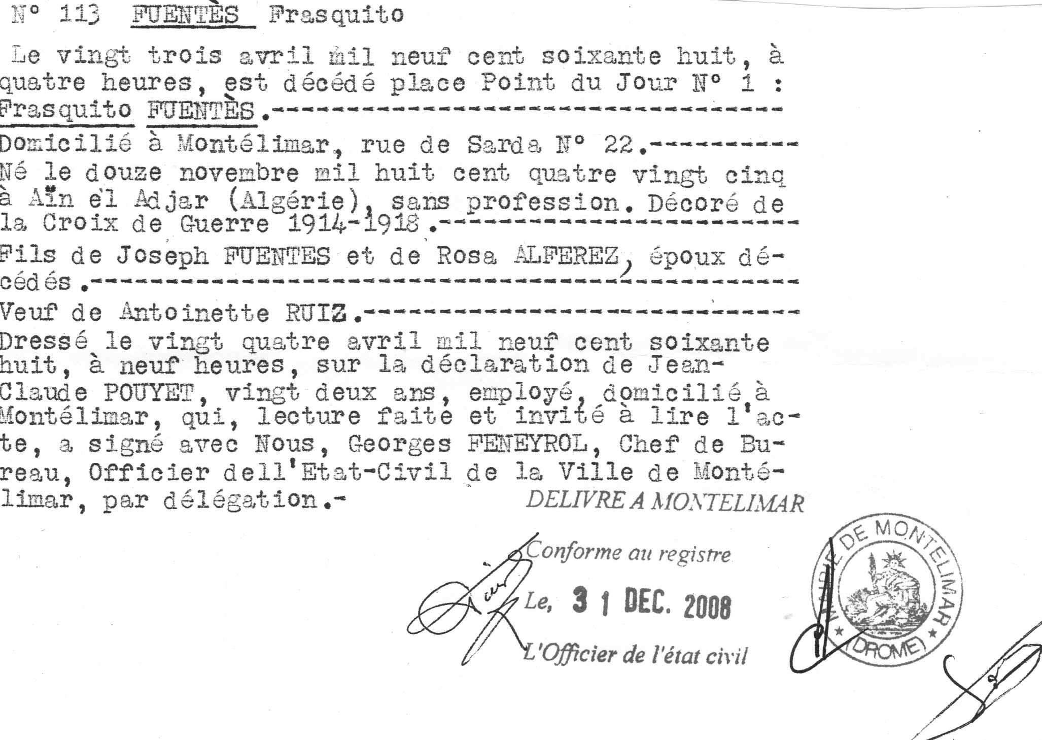 recherche informations sur les parents de mon grand pere