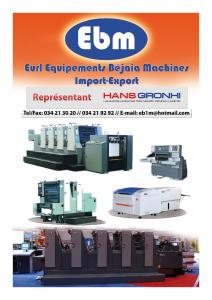 Ventes materiels d'imprimerie, reprographie,et serigraphies