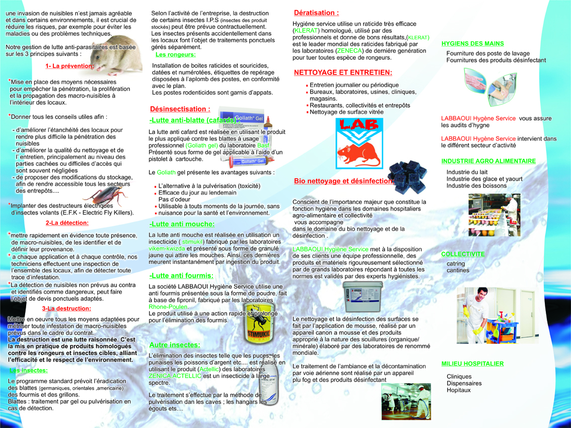 désinsectisation,dératisation,désinfection,nettoyage et hygiène