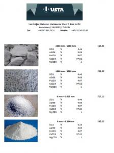 Vente de la calcite blanche (CaCO3)