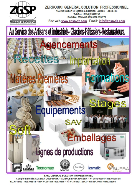 Formation pour pâtisserie et glacerie