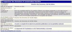 توظيف بمديرية املاك الدولة بولاية سيدي بلعباس (مفتش)