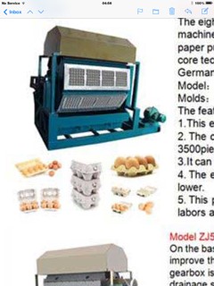 Machines pour emballage des oeufs