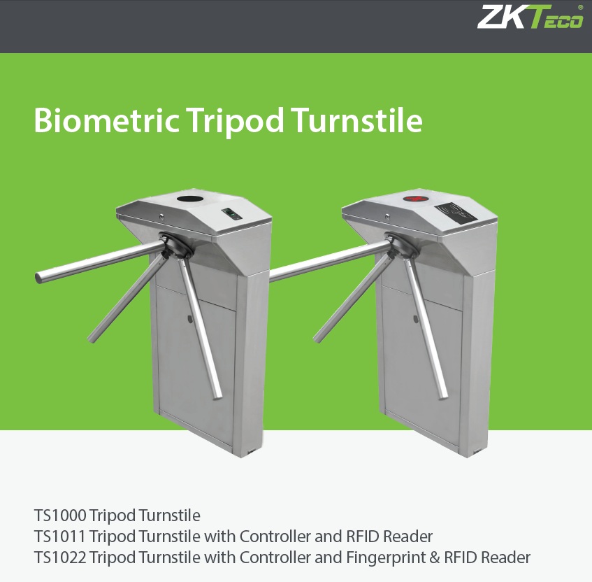 Tourniquets ZKTeco tripod biométrique