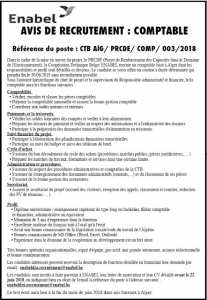 إعلان توظيف بالوكالة البلجيكية للتنمية Enabel في الجزائر جوان 2018