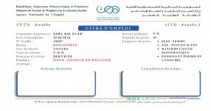 Offre emploi au Sarl Big star