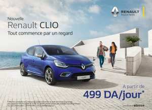 Renault Clio à 499.00 da / jour