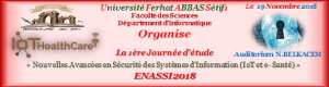 Journée d'étude « Nouvelles Avancées en Sécurité des Systèmes d'Information (IoT et e-santé) »
