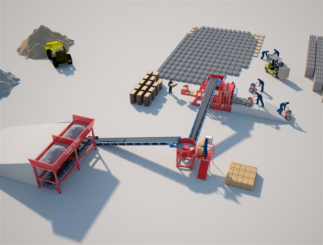 Mini Prs 400 Semi-Automatique : Machine a Parpaing, Machine Parpaing occasion, Prix Machine Parpaing, Machine Pondeuse de Parpaing, Parpaing Autobloquant, Blocs de béton, Central a Béton fixe, Central a Béton mobile