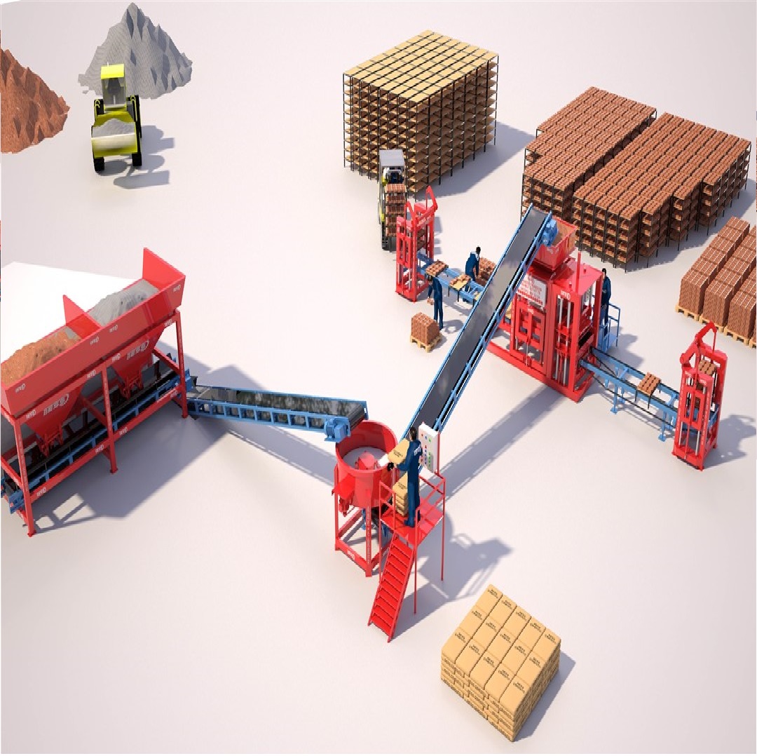 Mini Prs 400 Automatique : Machine a Parpaing, Machine Parpaing occasion, Prix Machine Parpaing, Machine Pondeuse de Parpaing, Parpaing Autobloquant, Blocs de béton, Central a Béton fixe, Central a Béton mobile