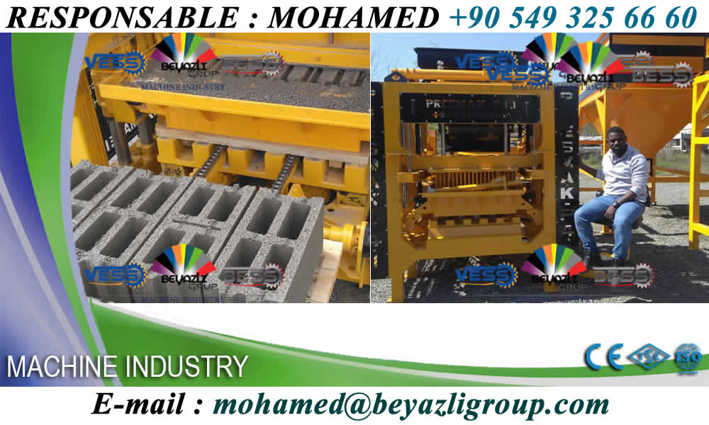 Machine de Parpaing Brique Pavé Bordure Semi-Automatique