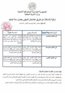 مسابقة أستاذ رئيسي و أستاذ مكون