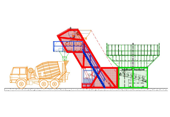 Centrale à béton semi-mobile TRAVEL MIX (MCF ITALIE)