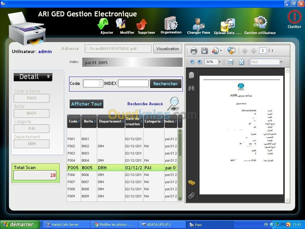 service d'archivage electronique ged