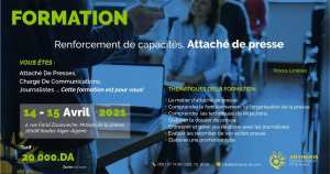 Renforcement de capacités, Attaché de presse Maison de la presse ,kouba