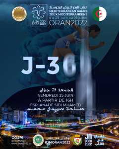 Le 25 Juin 2021 le compte à rebours J-365 des Jeux Méditerranéens d’Oran sera lancé !