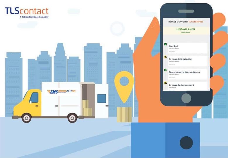 طالبي التأشيرة الذين اختارو البريد السريع EMS