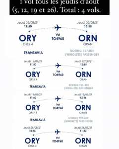 France – Algérie : Transavia dévoile la date de vente de son prochain vol