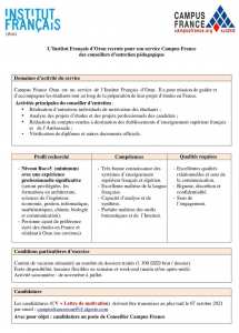 Institut Français Oran recrute