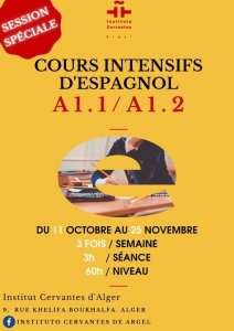 COURS INTENSIFS D'ESPAGNOL. NIVEAUX A1.1 / A1.2. OCTOBRE 2021