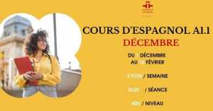 COURS D'ESPAGNOL 2 X PAR SEMAINE. DÉCEMBRE 2021