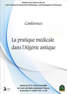 Conférence, la pratique médicale à travers l'Algérie antique