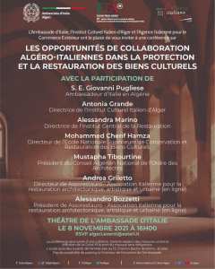 les «opportunités de collaboration algéro-italienne dans la protection et restauration des biens culturels»