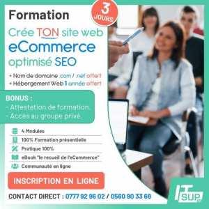 Formation  Crée Ton site web eCommerce optimisé SEO
