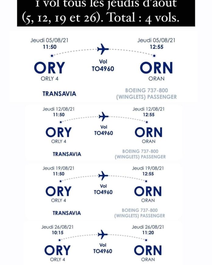 France – Algérie : Transavia dévoile la date de vente de son prochain vol