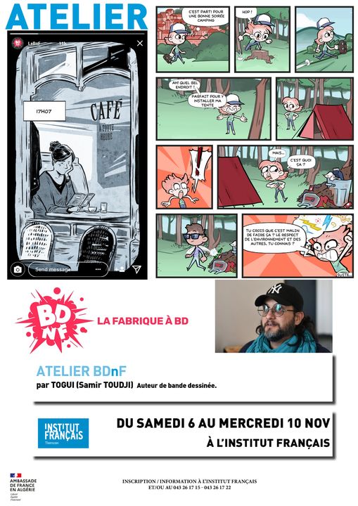 Institut Français Tlemcen : Atelier bande dessinée par Togui