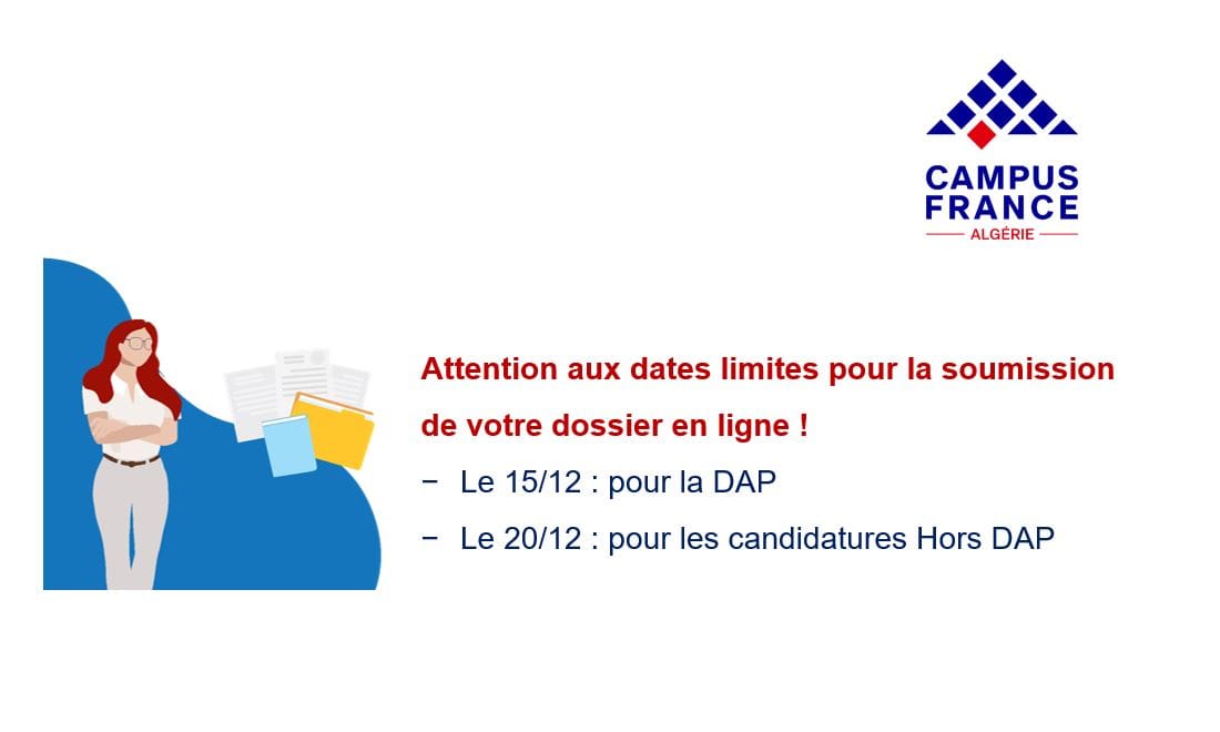 Campus France Algérie Calendrier des études en France - Rentrée 2022/2023
