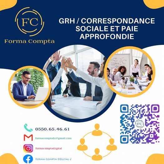 GRH/ Correspondance sociale et Paie Approfondie ° Formation Pratique - S.B ✓