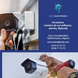 formation instalation camera, alarme et digicode