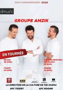Le groupe AmZik a l'immense joie de vous annoncer sa toute première tournée en Kabylie.