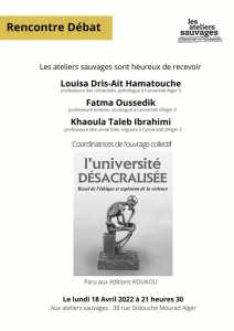 Rencontre débat autour de l’ouvrage Collectif : L’UNIVERSITÉ DESSACRALISÈE