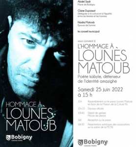 La ville de Bobigny rend hommage à Lounes Matoub