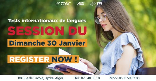 TOEIC &TFI: Tests Internationaux de Langues-Session Janvier