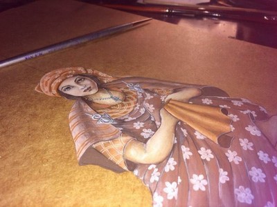 Technique de la peinture sur verre.