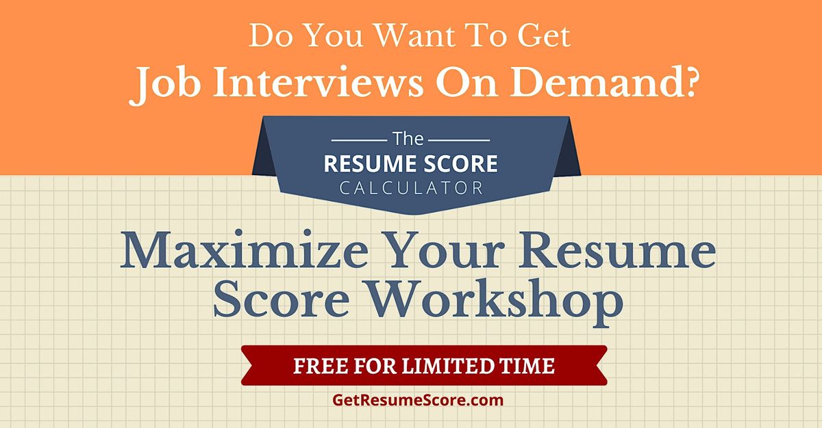 Maximize Your Resume Score Workshop - Algiers