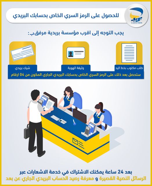 #طلب_الرمز_السري_للحساب_البريدي_الجاري 🔐