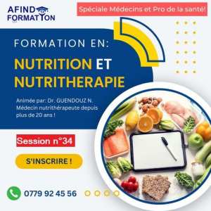 Formation Médicale en Nutrition et Nutrithérapie, session n° 34