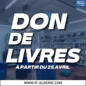 Institut français d'Algérie à Alger : la médiathèque organise des journées, pour offrir des livres