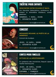 Dans le cadre des Nuits du Ramadan, l’Ambassade d’Espagne en Algérie et l’Institut Cervantès d’Alger, ont élaboré un riche programme culturel et artistique.