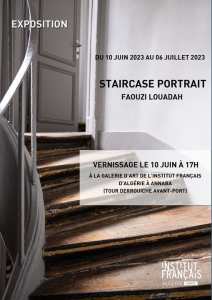 👉Exposition à la Galerie d'Art de l'Institut français d'Annaba :  Staircase Portrait  de l'artiste Faouzi Louadah