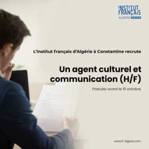 Institut français d'Algérie à Constantine ❗ Plus que quelques jours pour postuler.