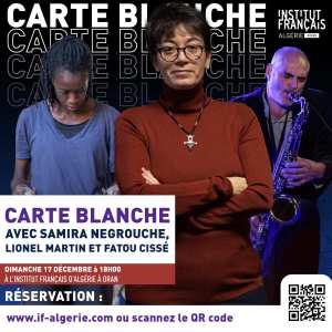 Institut français d'Algérie à Oran  Nous vous invitons au spectacle « J'habite en mouvement » 🎺🎤