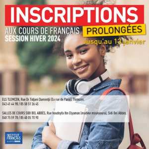 Institut français d'Algérie à Tlemcen  📢 PROLONGATION DES INSCRIPTIONS 📢