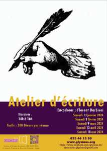 Atelier d'écriture au Centre d’études diocésain Les Glycines